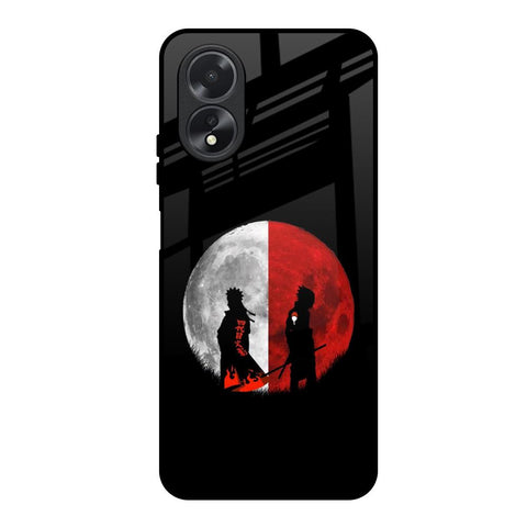 Anime Red Moon Oppo A18 Glass Back Cover Online