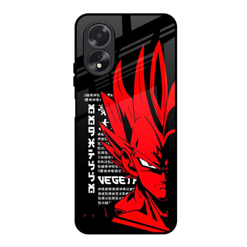 Red Vegeta Oppo A18 Glass Back Cover Online