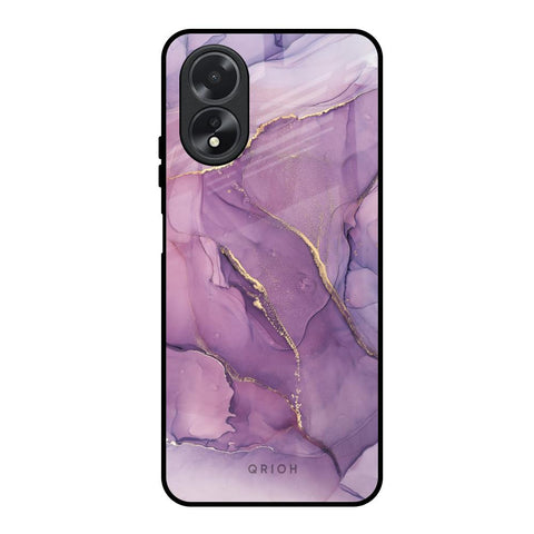 Purple Gold Marble Oppo A18 Glass Back Cover Online