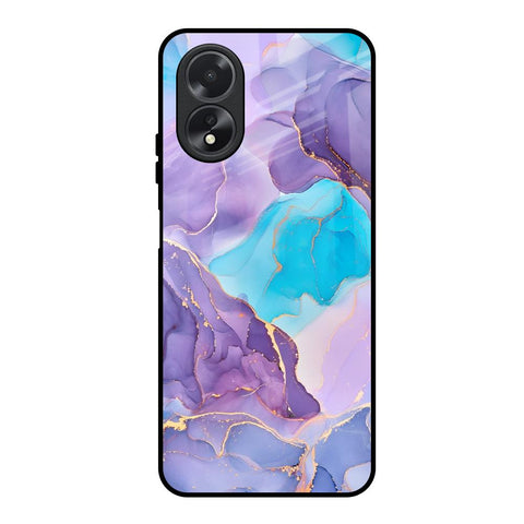 Alcohol ink Marble Oppo A18 Glass Back Cover Online