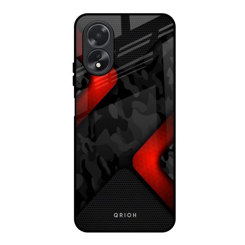 Modern Camo Abstract Oppo A18 Glass Back Cover Online