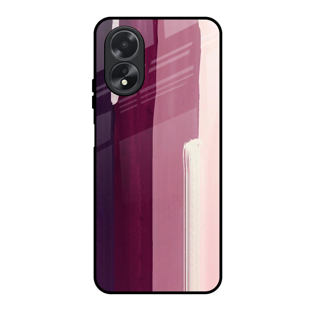 Brush Stroke Art Oppo A18 Glass Back Cover Online