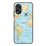 Fly Around The World Oppo A18 Glass Back Cover Online