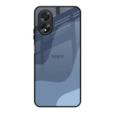 Navy Blue Ombre Oppo A18 Glass Back Cover Online