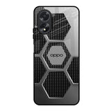 Hexagon Style Oppo A18 Glass Back Cover Online