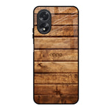 Wooden Planks Oppo A18 Glass Back Cover Online