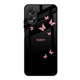 Fly Butterfly Oppo A18 Glass Back Cover Online