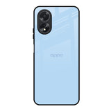 Pastel Sky Blue Oppo A18 Glass Back Cover Online