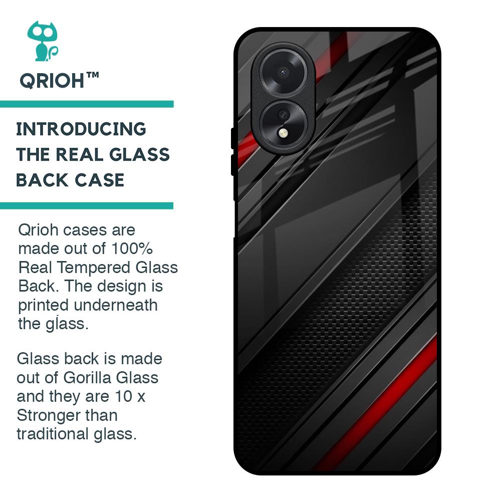 Modern Abstract Glass Case for Oppo A18