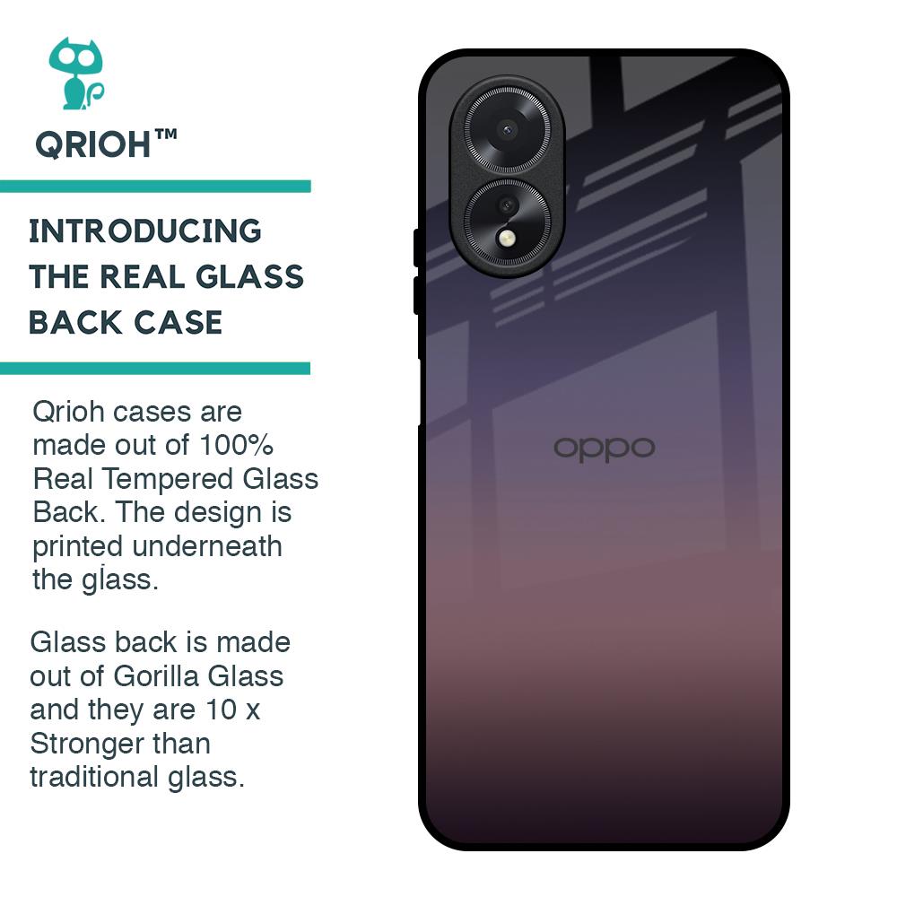 Grey Ombre Glass Case for Oppo A18