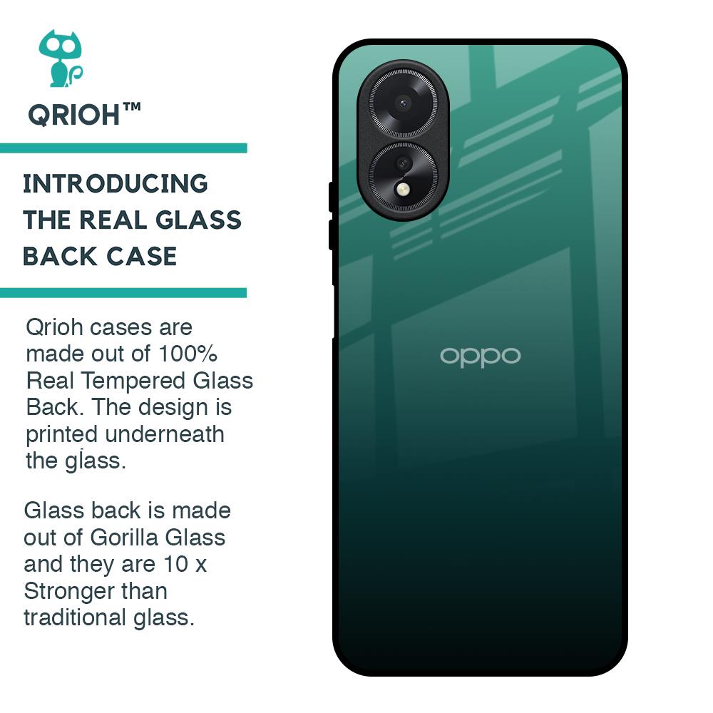 Palm Green Glass Case For Oppo A18