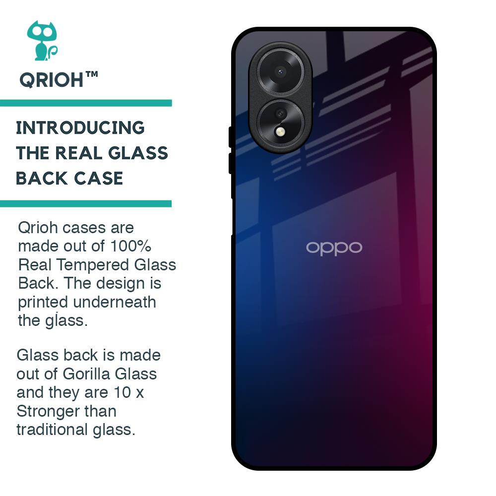 Mix Gradient Shade Glass Case For Oppo A18