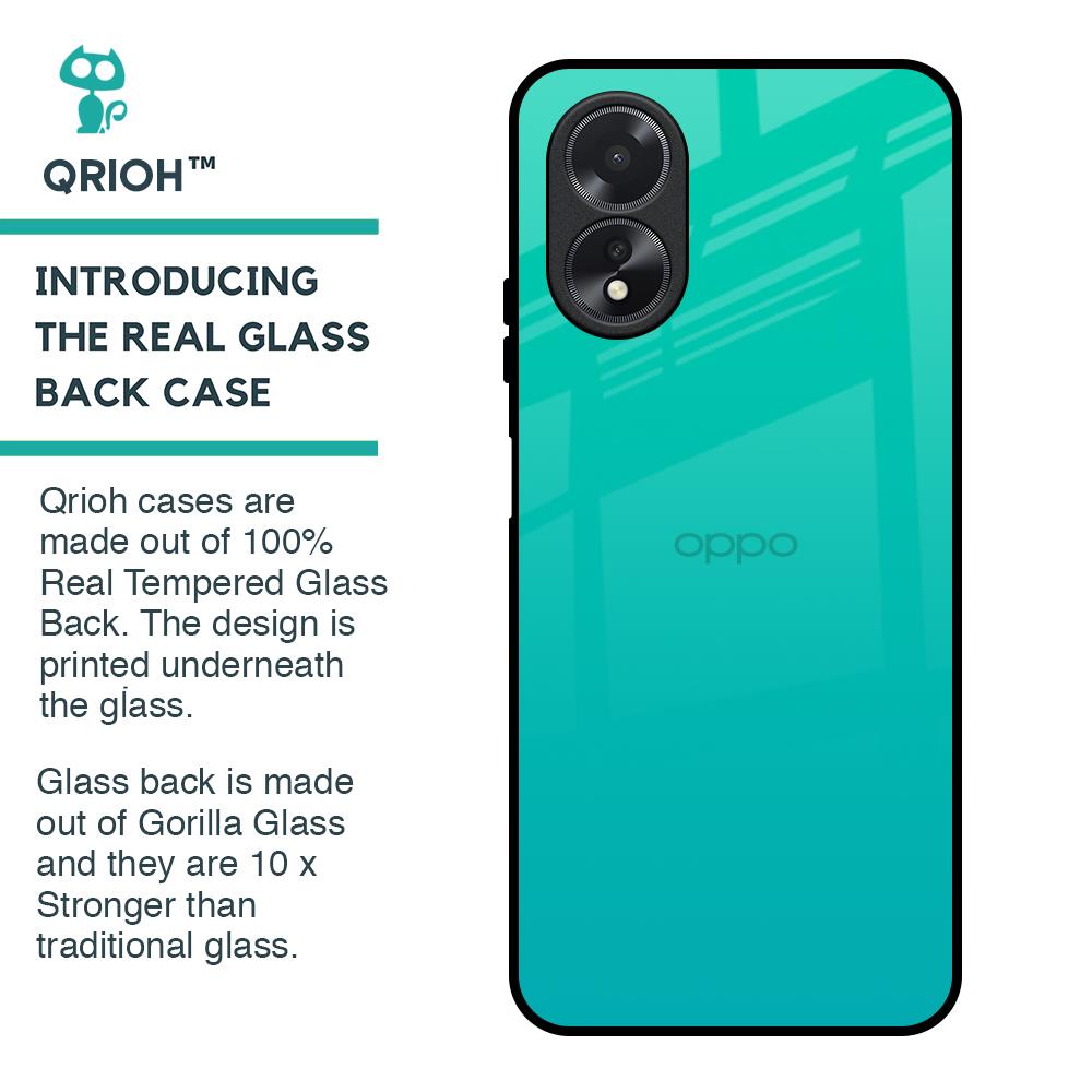 Cuba Blue Glass Case For Oppo A18