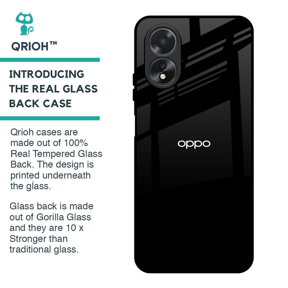 Jet Black Glass Case for Oppo A18