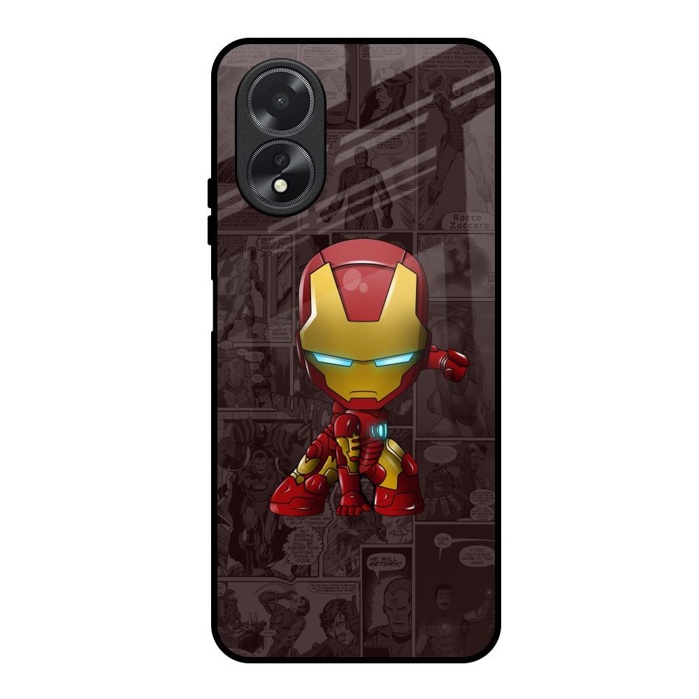 Angry Baby Super Hero Oppo A38 Glass Back Cover Online