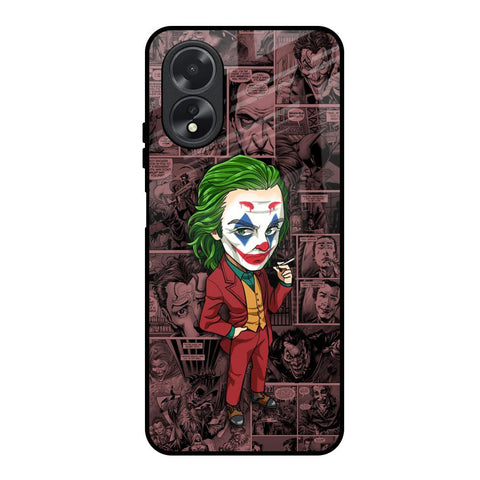 Joker Cartoon Oppo A38 Glass Back Cover Online