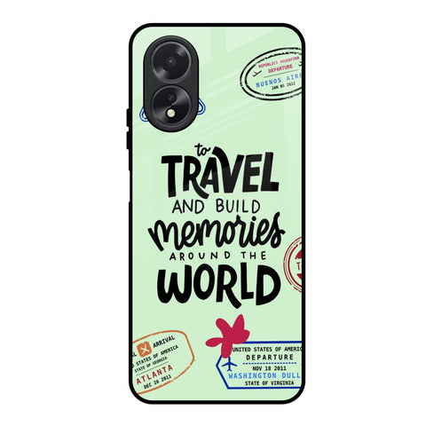 Travel Stamps Oppo A38 Glass Back Cover Online