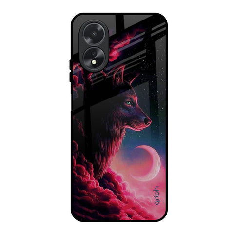 Moon Wolf Oppo A38 Glass Back Cover Online