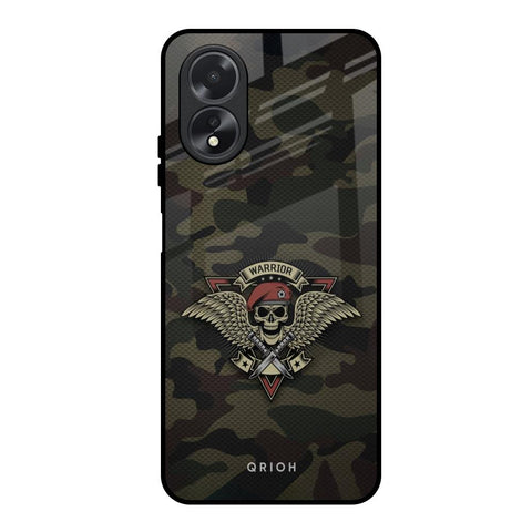 Army Warrior Oppo A38 Glass Back Cover Online