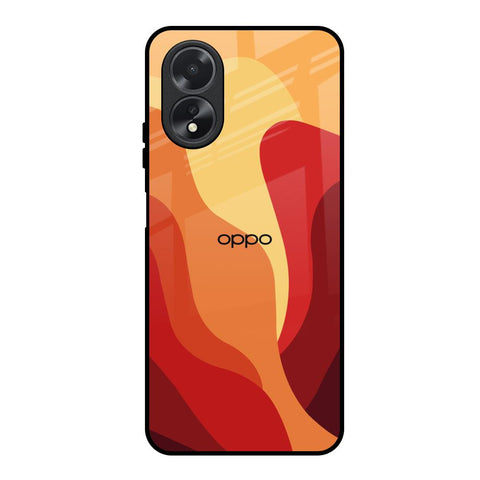 Magma Color Pattern Oppo A38 Glass Back Cover Online
