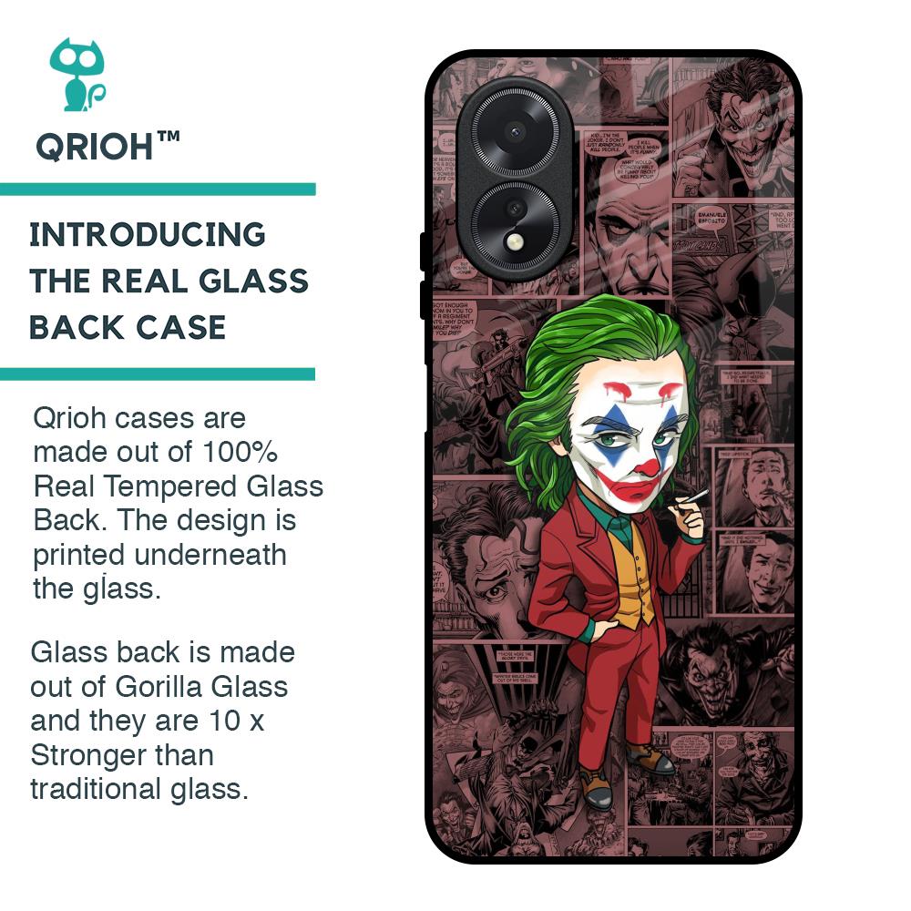 Joker Cartoon Glass Case for Oppo A38