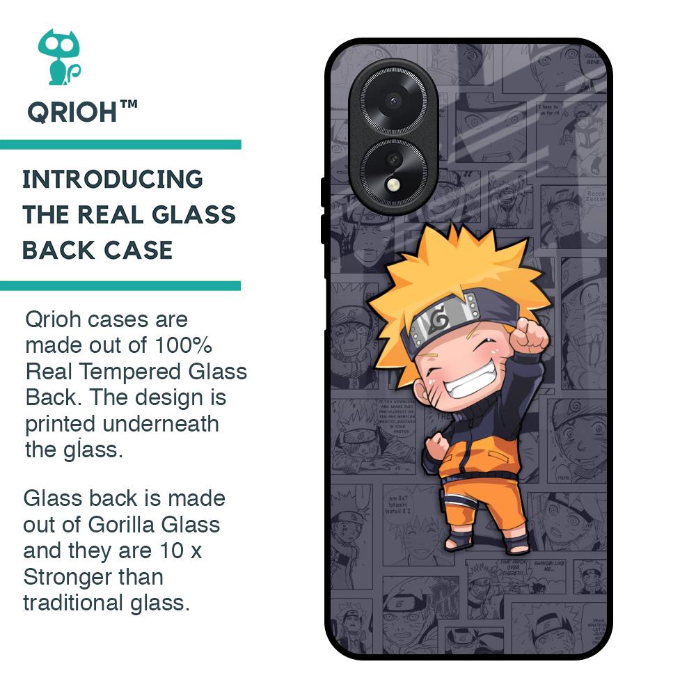 Orange Chubby Glass Case for Oppo A38
