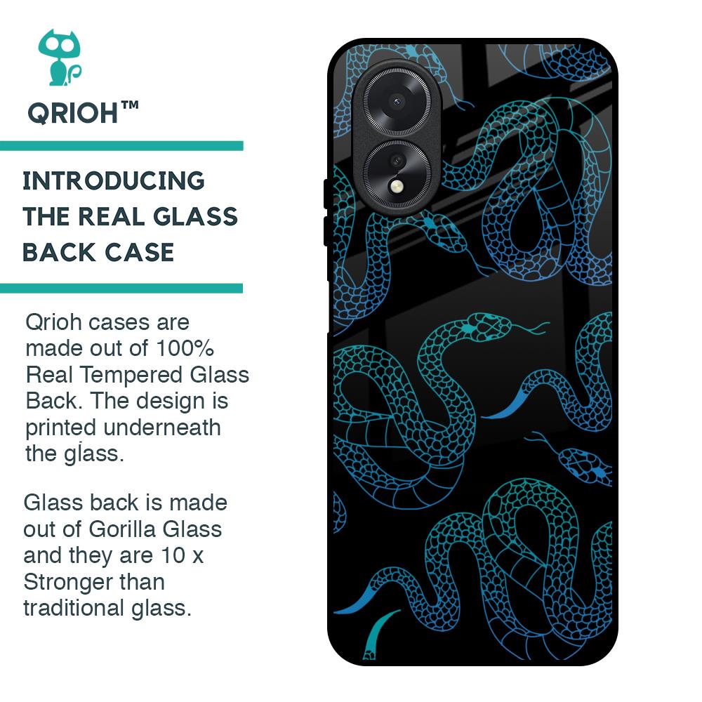 Serpentine Glass Case for Oppo A38