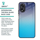 Blue Rhombus Pattern Glass Case for Oppo A38
