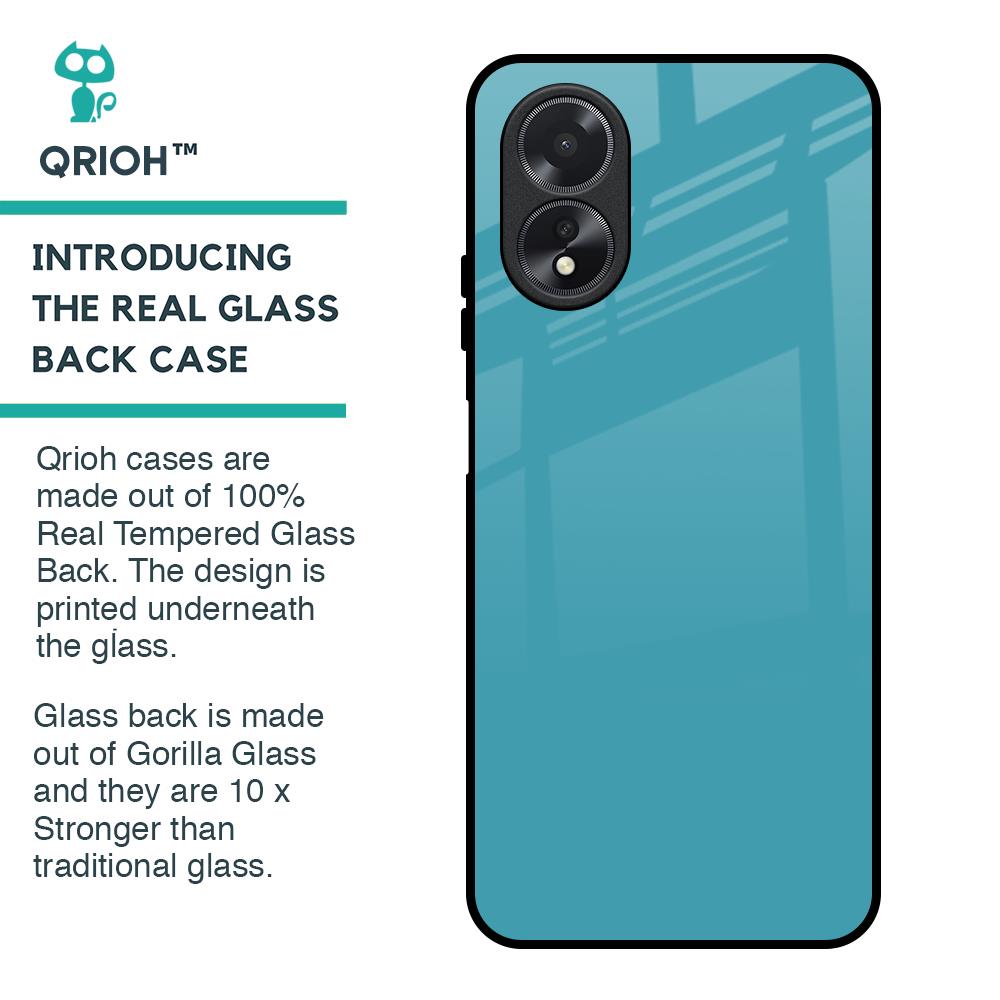 Oceanic Turquiose Glass Case for Oppo A38