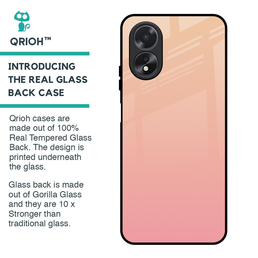Pastel Pink Gradient Glass Case For Oppo A38