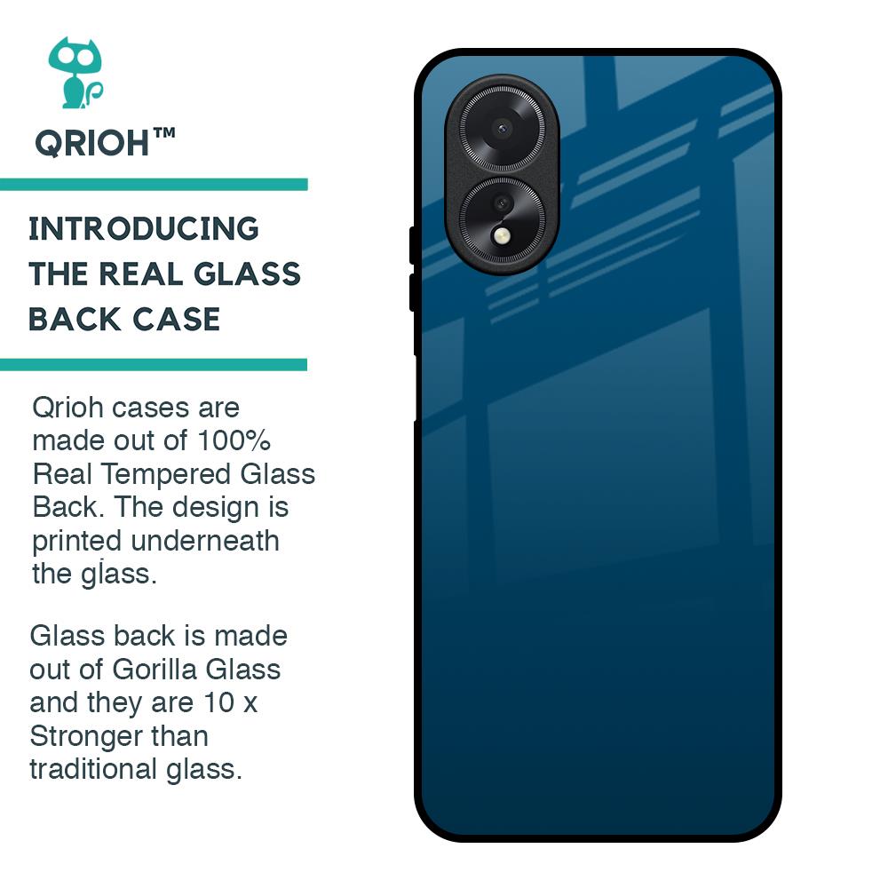Sailor Blue Glass Case For Oppo A38
