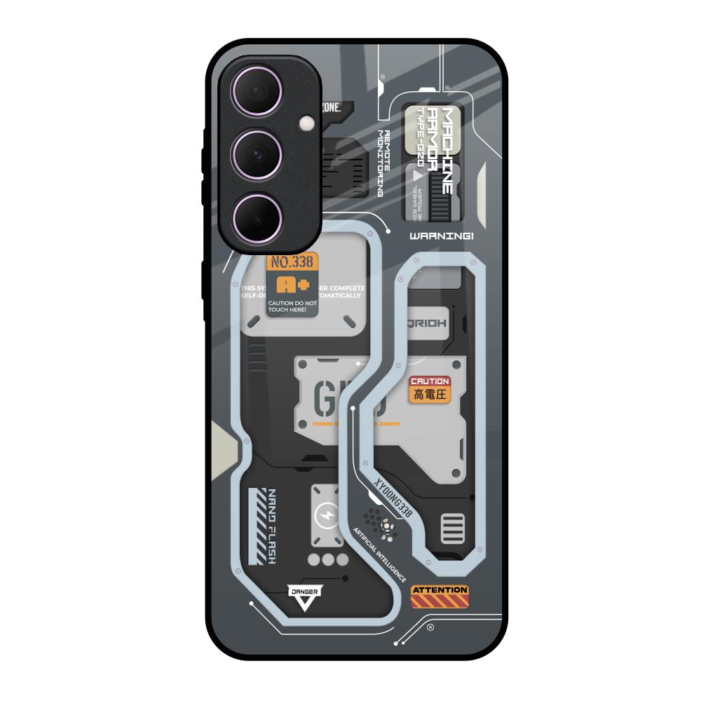 Retro Futuristic Samsung Galaxy A35 5G Glass Back Cover Online