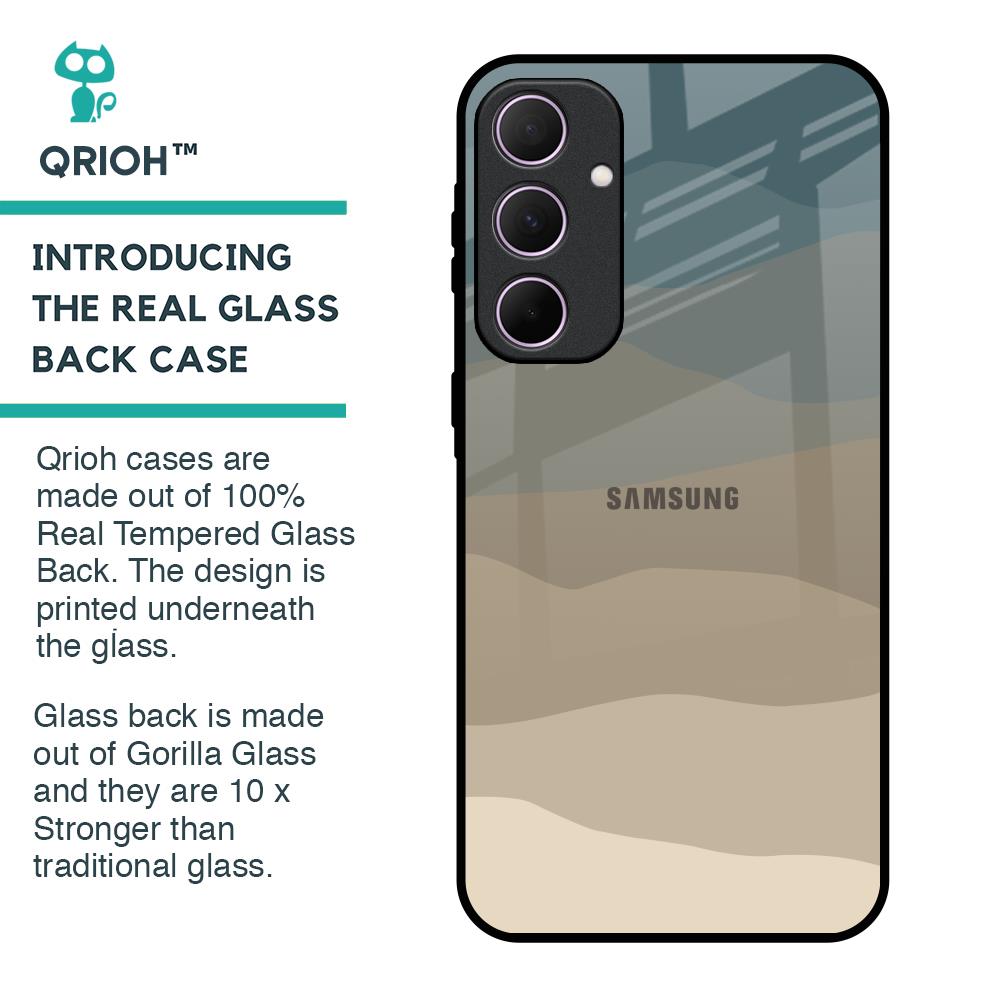 Abstract Mountain Pattern Glass Case for Samsung Galaxy A35 5G