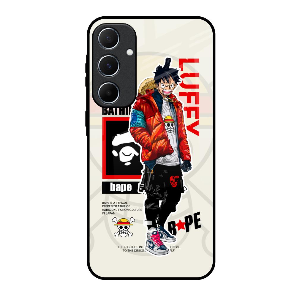 Bape Luffy Samsung Galaxy A55 5G Glass Back Cover Online