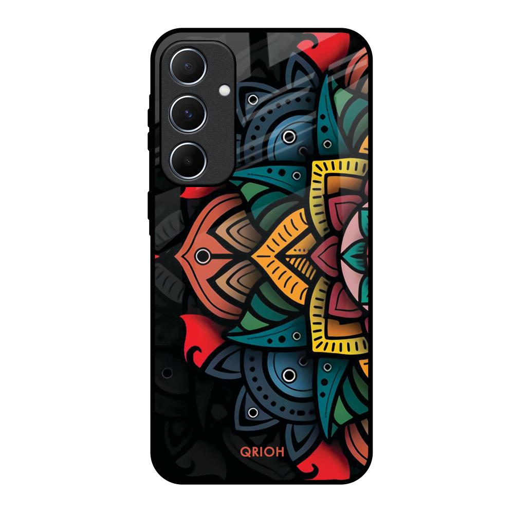 Retro Gorgeous Flower Samsung Galaxy A55 5G Glass Back Cover Online
