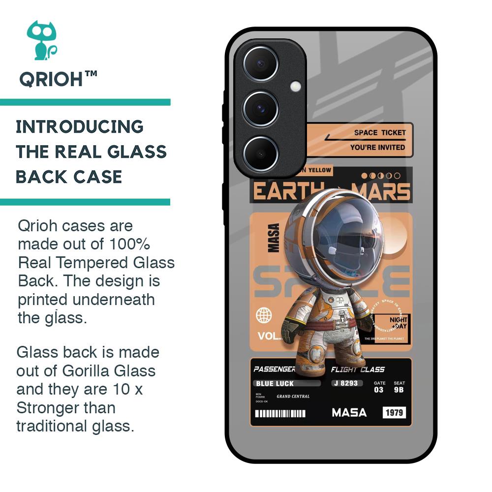 Space Ticket Glass Case for Samsung Galaxy A55 5G