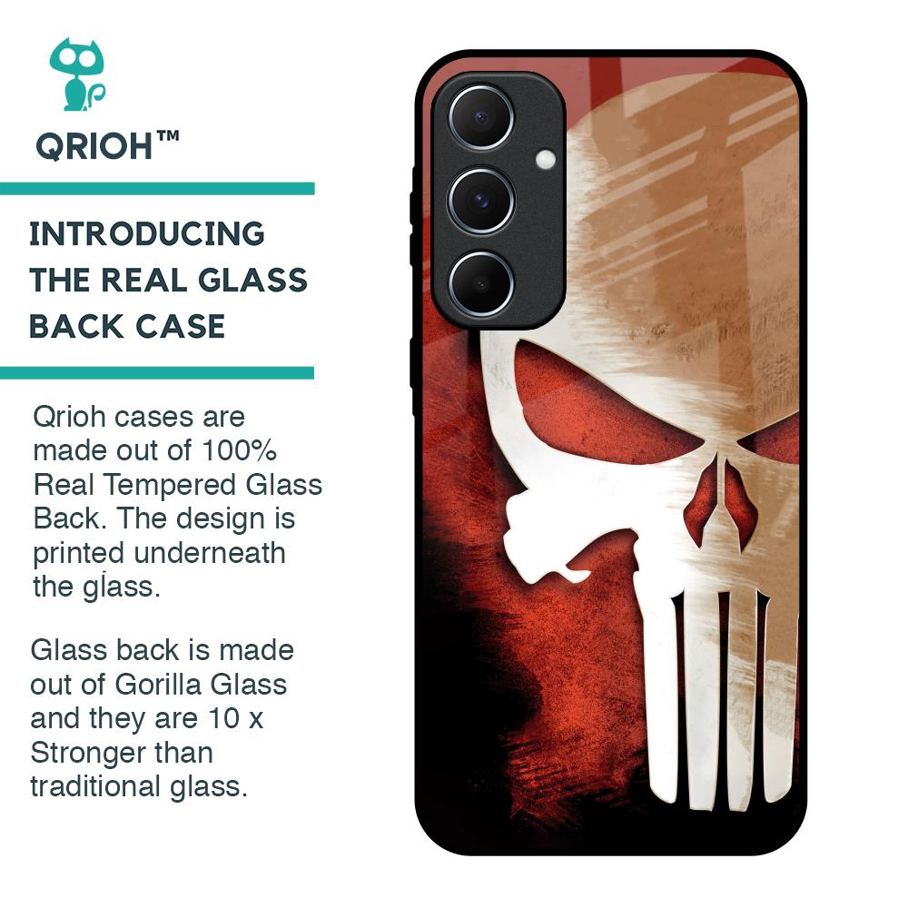 Red Skull Glass Case for Samsung Galaxy A55 5G