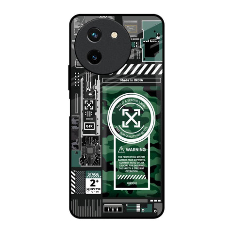 Green Camo Circuit Vivo T3X 5G Glass Back Cover Online