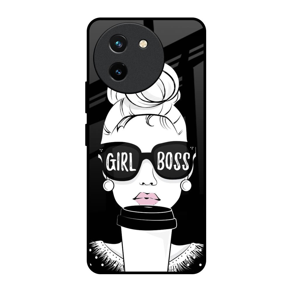 Girl Boss Vivo T3X 5G Glass Back Cover Online