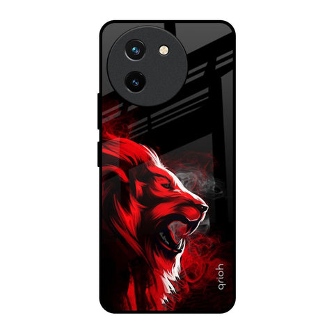Red Angry Lion Vivo T3X 5G Glass Back Cover Online