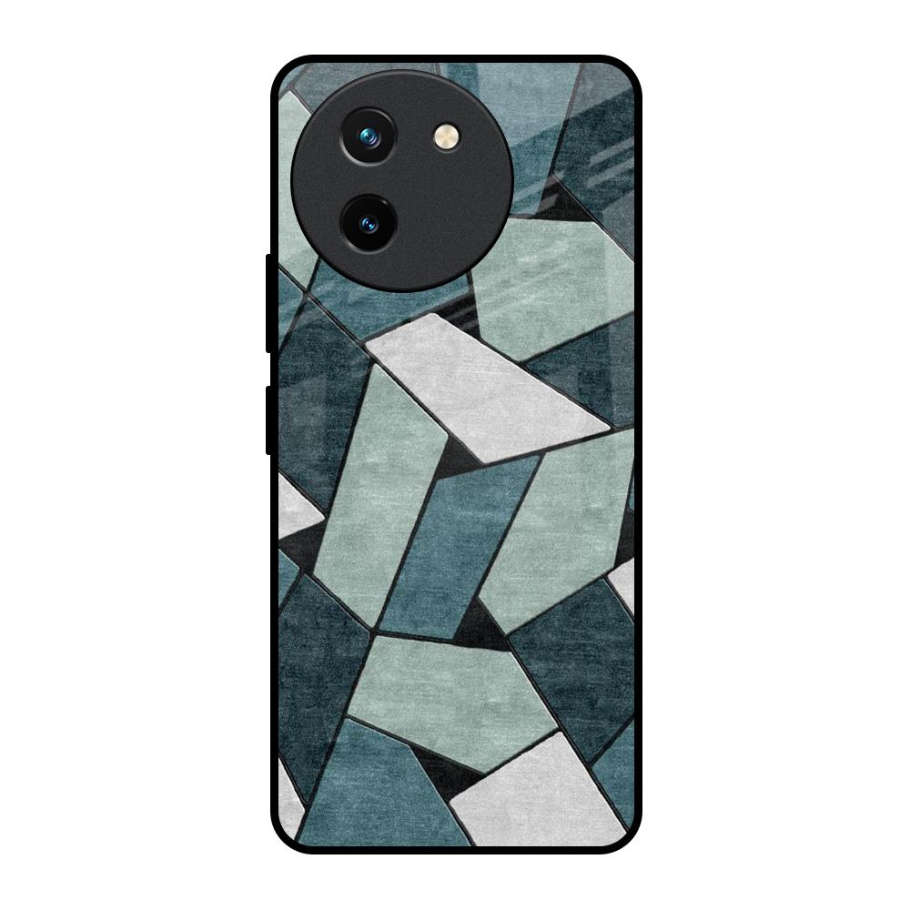 Abstact Tiles Vivo T3X 5G Glass Back Cover Online