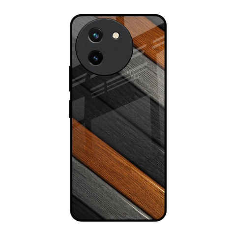 Tri Color Wood Vivo T3X 5G Glass Back Cover Online
