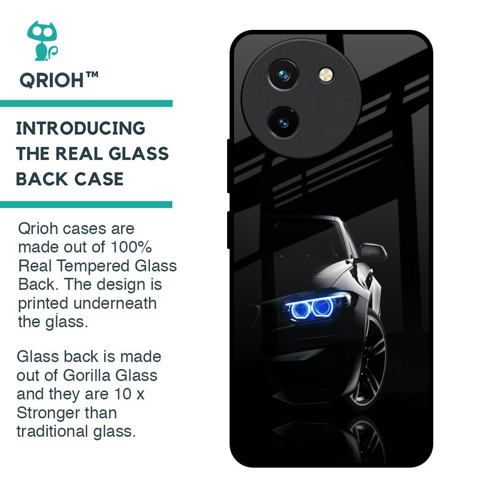 Car In Dark Glass Case for Vivo T3X 5G