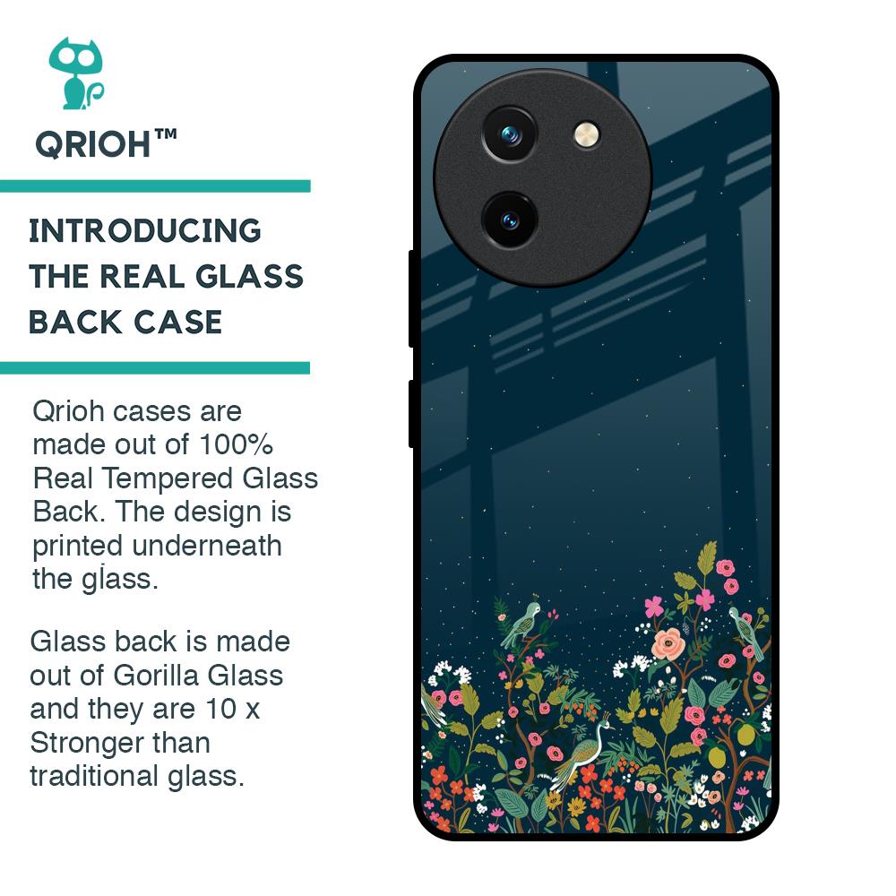 Small Garden Glass Case For Vivo T3X 5G