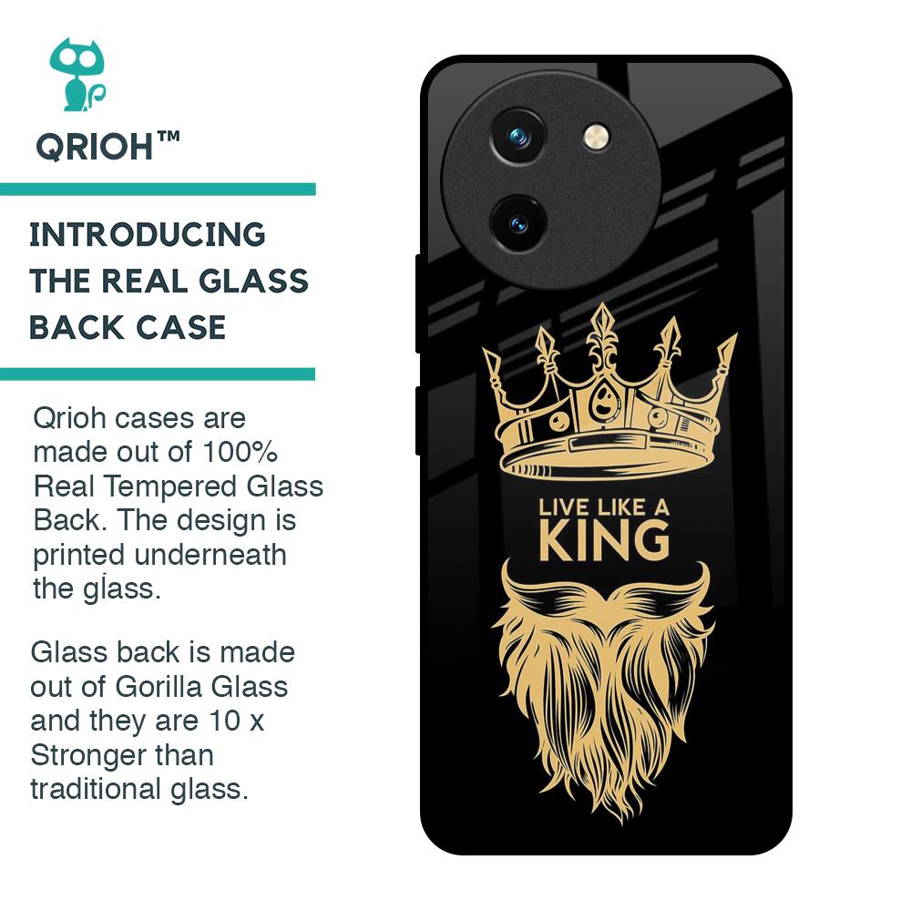 King Life Glass Case For Vivo T3X 5G
