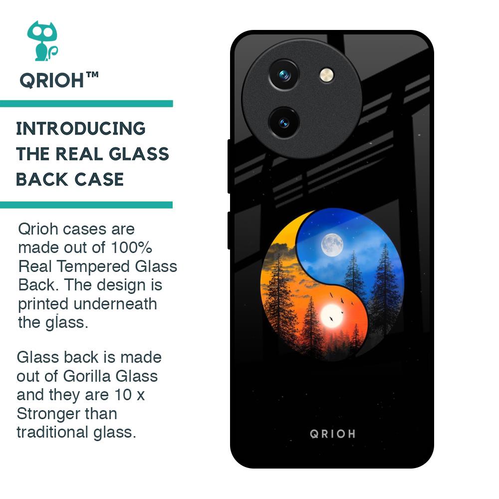 Yin Yang Balance Glass Case for Vivo T3X 5G