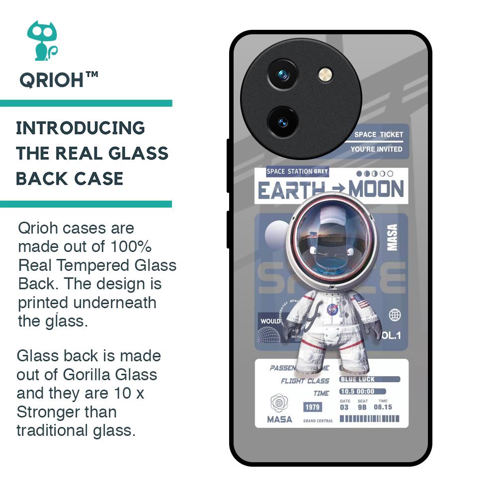 Space Flight Pass Glass Case for Vivo T3X 5G