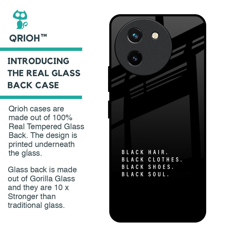 Black Soul Glass Case for Vivo T3X 5G