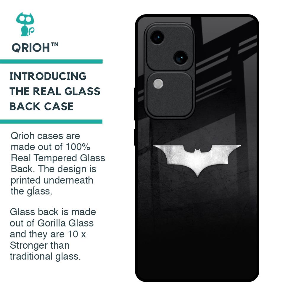 Super Hero Logo Glass Case for Vivo V30 5G