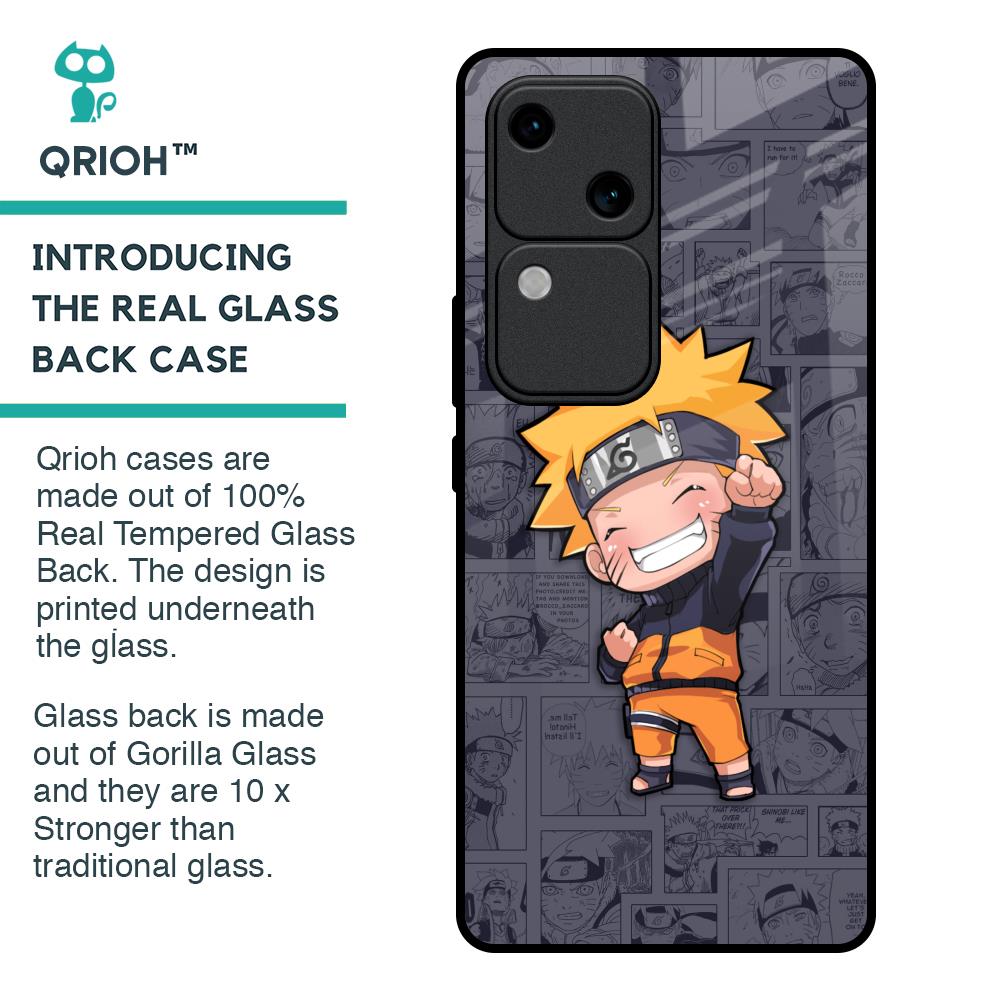 Orange Chubby Glass Case for Vivo V30 5G